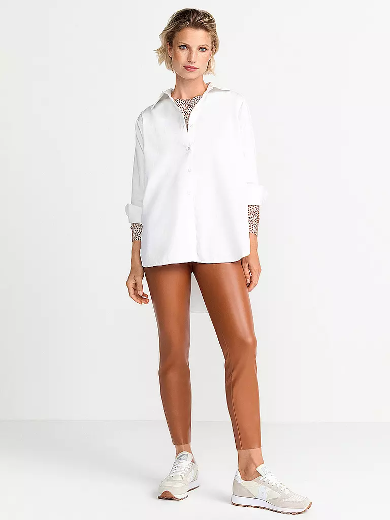 RICHROYAL | Leggings in Lederoptik | Braun