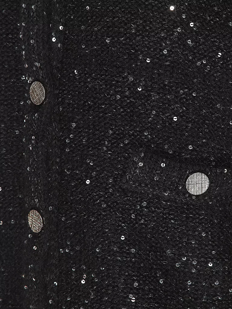 RICHROYAL | Strickjacke Boxy Fit | Schwarz