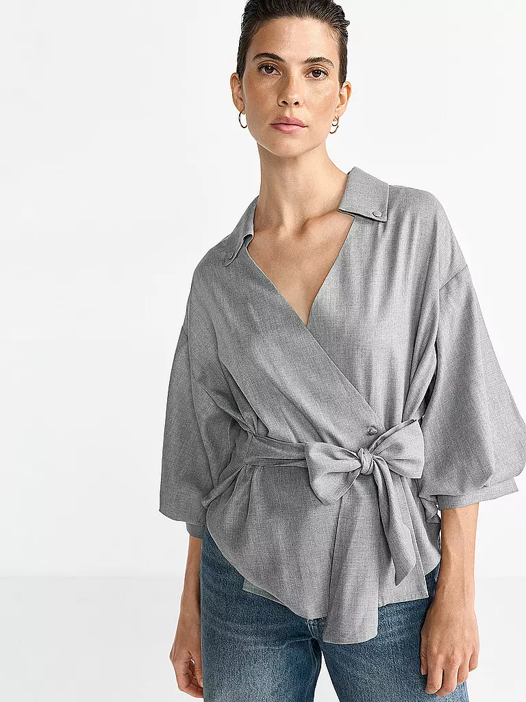 RICHROYAL | Wickelbluse  | Grau