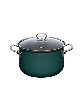 RIESS | Marmite à viande avec couvercle en verre TEAL 24cm/6l Bleu-vert
