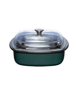 RIESS | Cuiseur vapeur avec couvercle en verre et insert de cuisson 3 pièces. TEAL bleu-vert