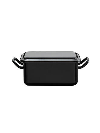 RIESS | Mini plat à four et de service 15x11x7cm/0,7l Émail noir