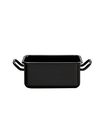 RIESS | Mini plat à four et de service 15x11x7cm/0,7l Émail noir