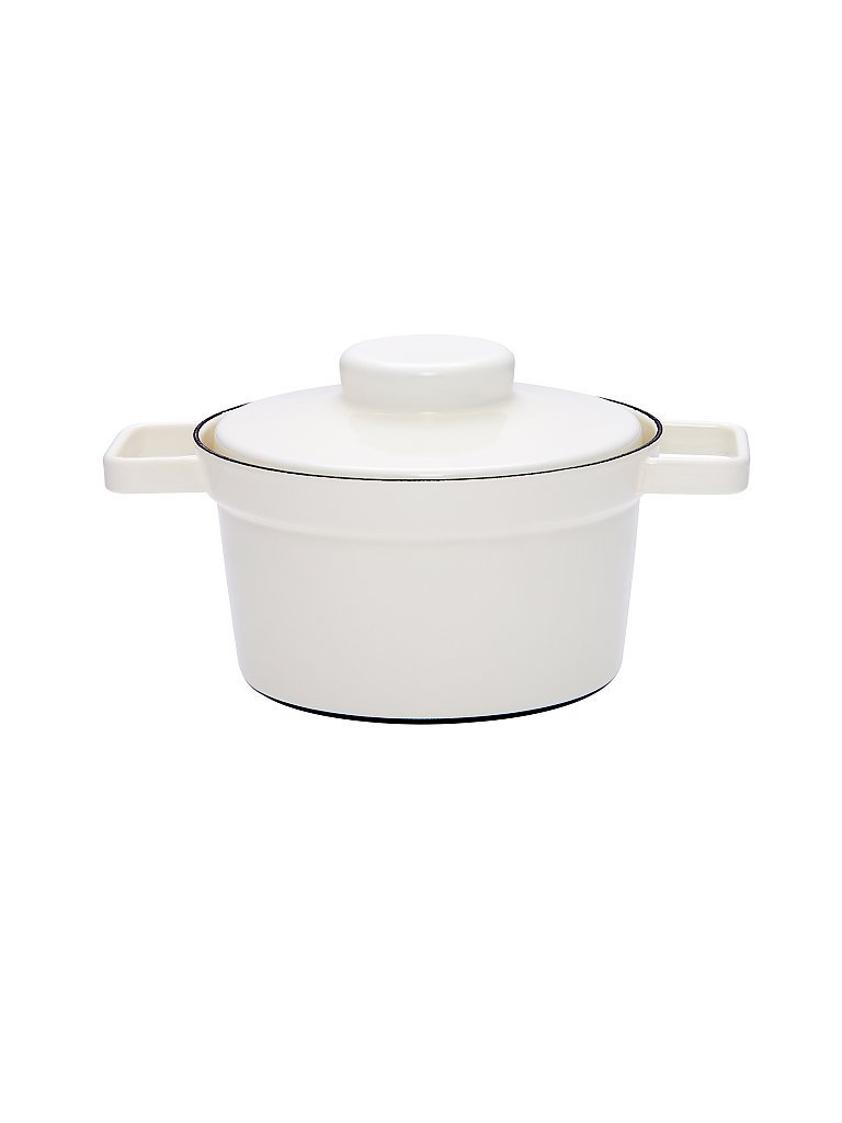 RIESS Emaille Topf mit Deckel Aromapot - Truehomeware 20cm 1,75l weiss