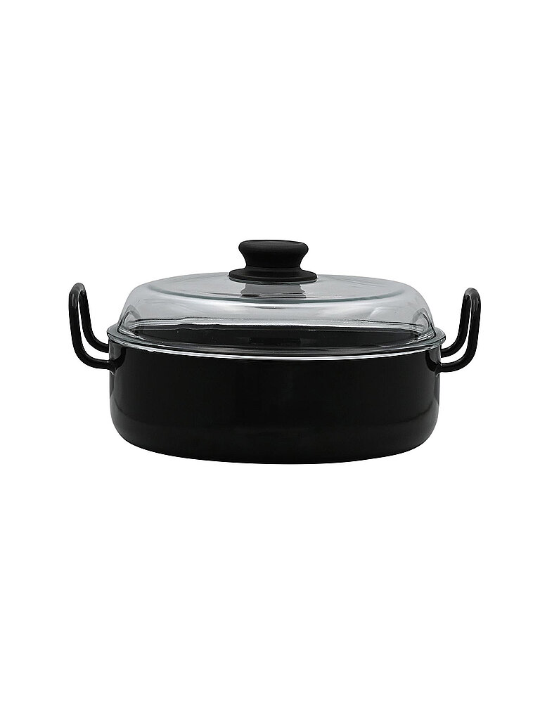 RIESS Cocotte à ragoût émaillée Omas 28cm Noir noir