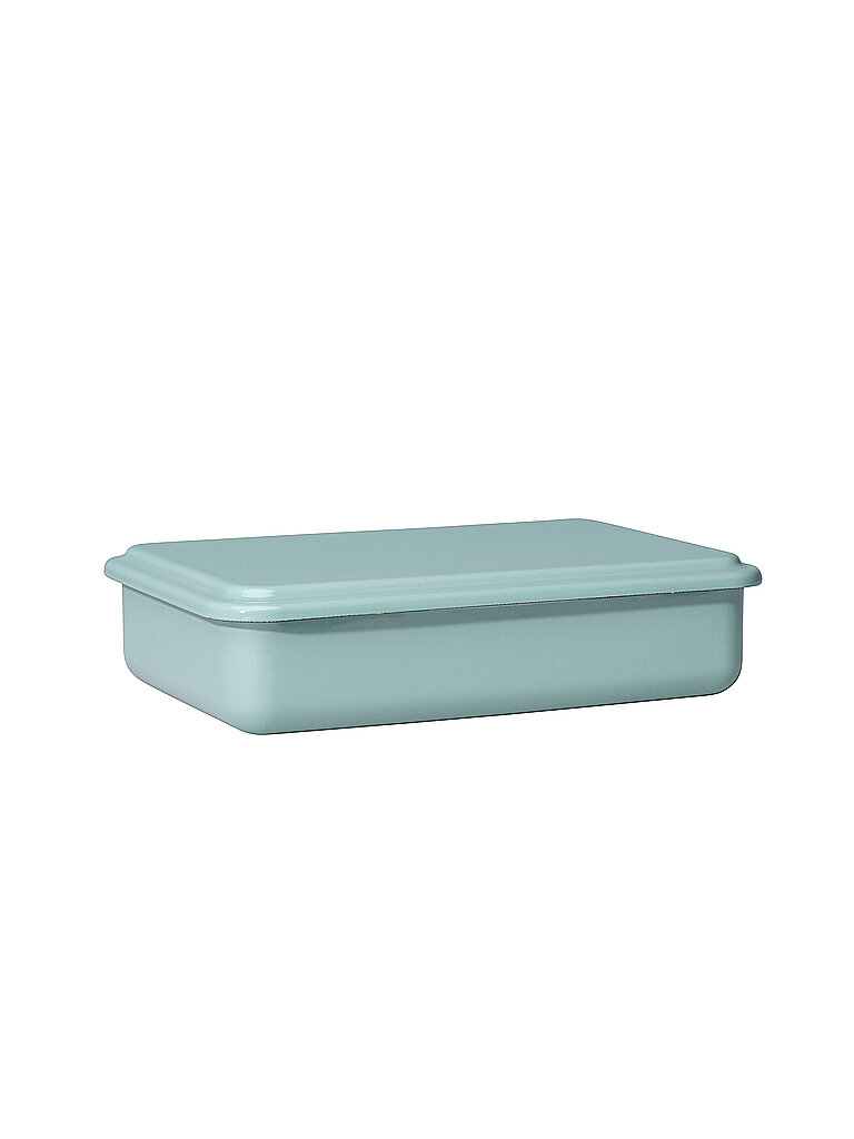 RIESS Recipiente de almacenamiento con tapa 23x15x5cm Verde Salvia verde
