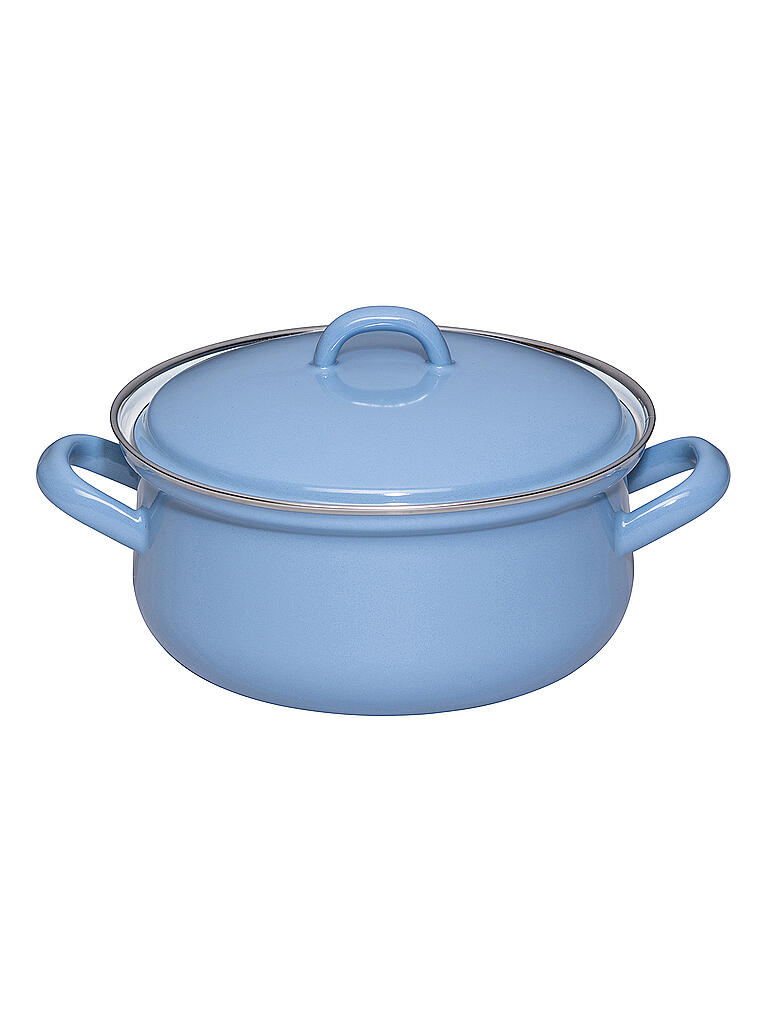 RIESS | Emaille Kasserolle 18cm Nature Blue/Medium | blau