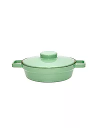 RIESS | Emaille Pfanne mit Deckel "Aromapot - Truehomewear" 24cm | grün