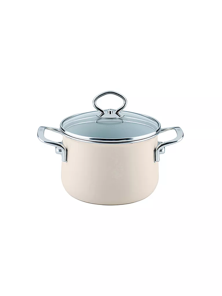 RIESS | Fleischtopf mit Glasdeckel NOUVELLE 16cm/2l Creme | beige