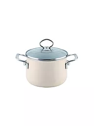 RIESS | Fleischtopf mit Glasdeckel NOUVELLE 20cm/4l Rosso | beige
