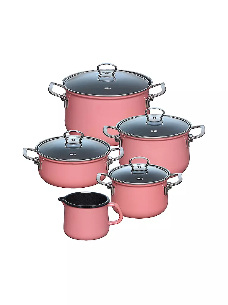 RIESS | Kochgeschirr Set 5-tlg. Design NOUVELLE Light Pink | rosa
