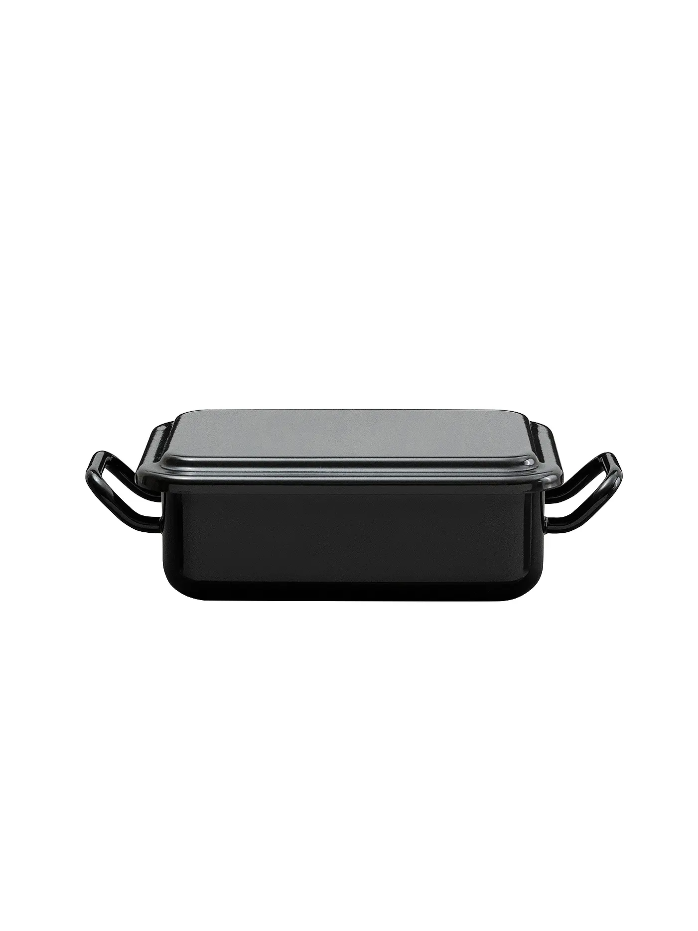 RIESS | Mini Back- und Servierform 15x11x5cm/0,5l Schwarzemaille | schwarz