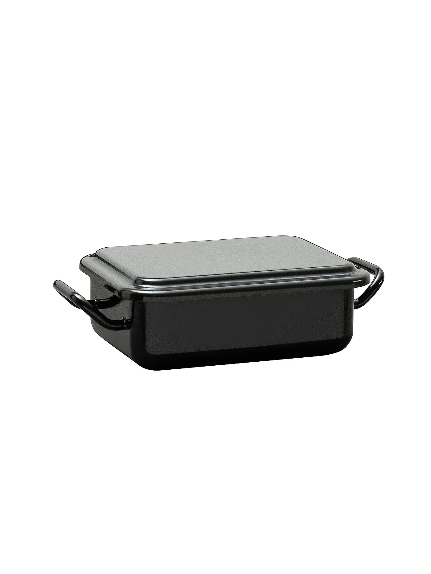 RIESS | Mini Back- und Servierform 15x11x5cm/0,5l Schwarzemaille | schwarz