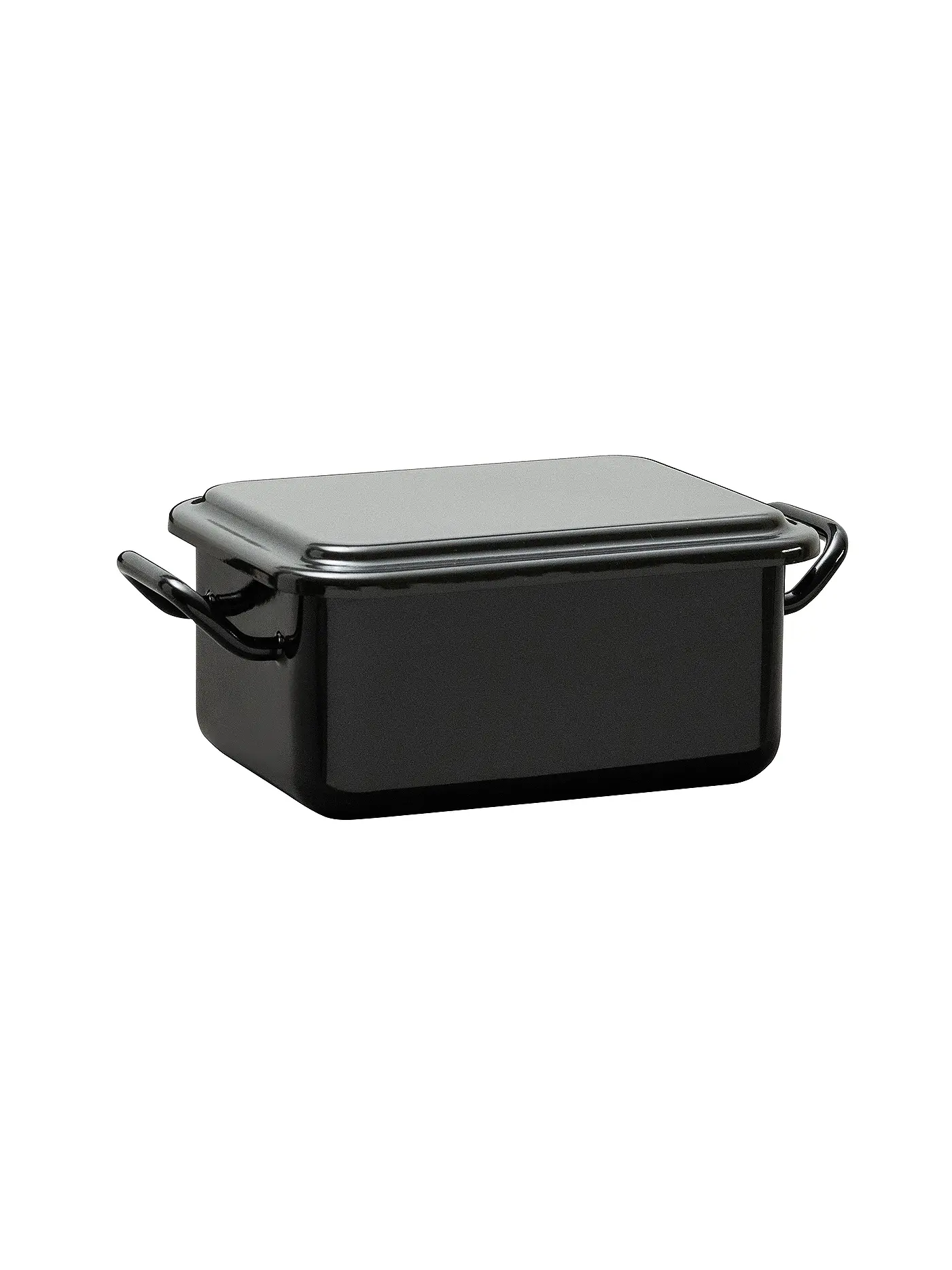 RIESS | Mini Back- und Servierform 15x11x7cm/0,7l Schwarzemaille | schwarz