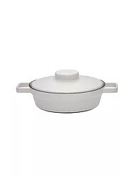 RIESS | Emaille Pfanne mit Deckel "Aromapot - Truehomewear" 24cm | grau