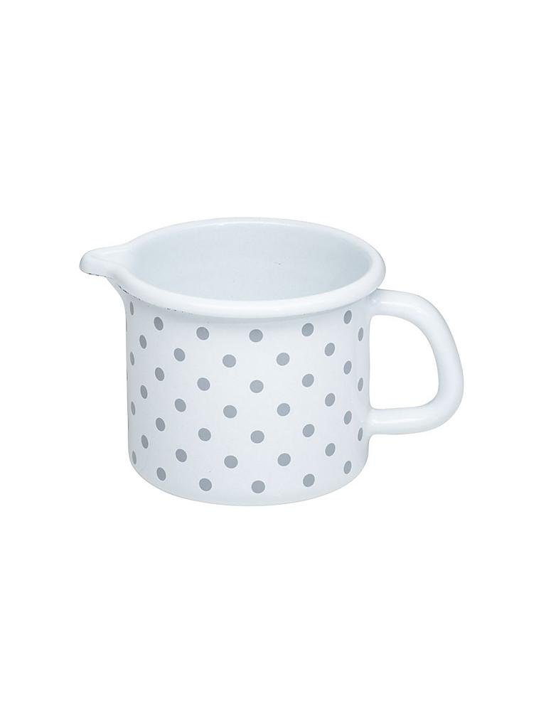 RIESS | Schnabeltopf 9cm / 0,5l Pünktchen grau | weiss