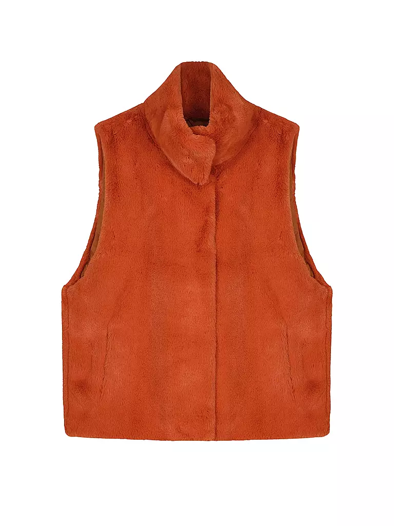 RINO&PELLE | Gilet in Pelzoptik LISON | orange