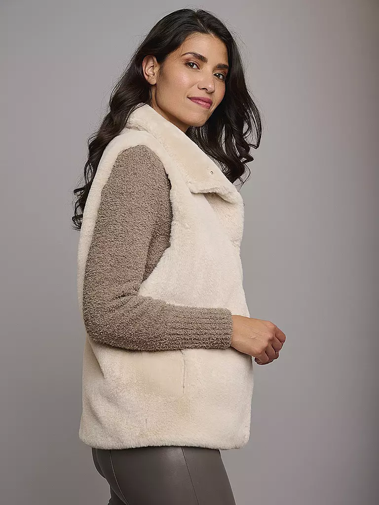 RINO&PELLE | Gilet in Pelzoptik LISON | creme