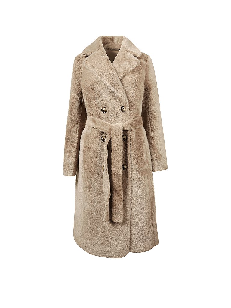 RINO&PELLE Wendemantel in Felloptik Pita beige | 38