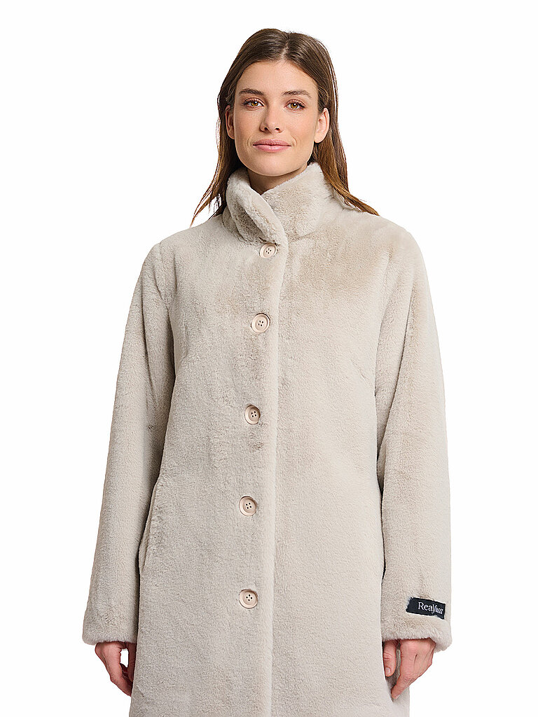 RINO&PELLE Mantel in Felloptik NONNA creme | 42