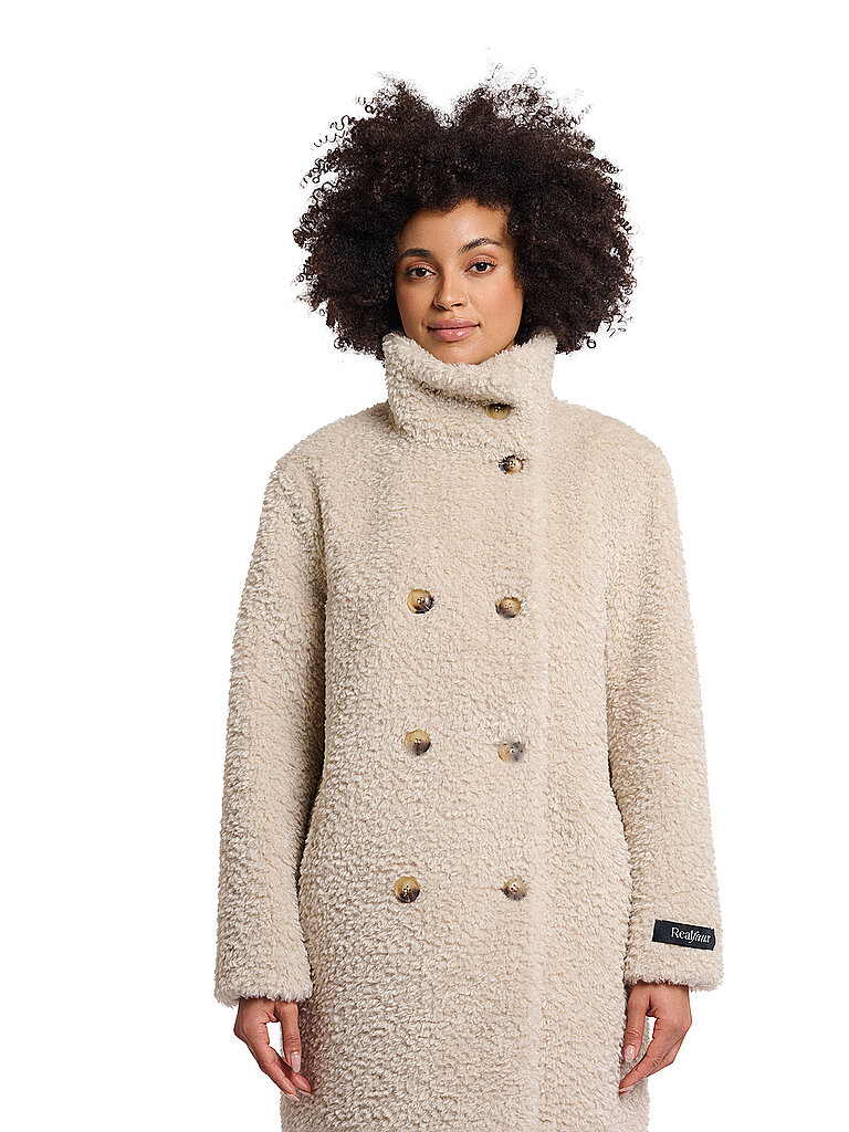 RINO&PELLE Mantel in Felloptik ENA beige | 44