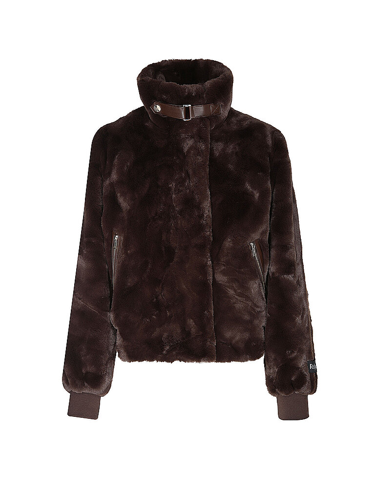 RINO&PELLE Jacke in Felloptik AMBRA braun | 42