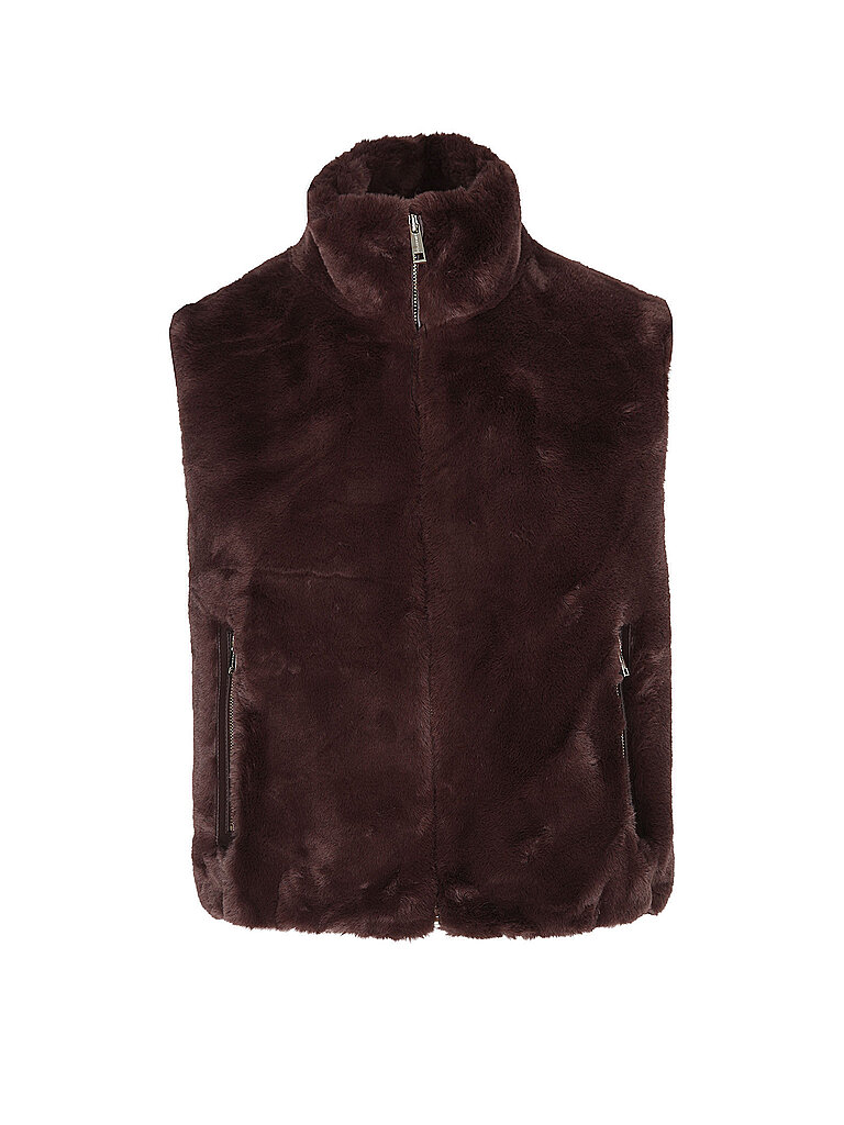 RINO&PELLE Gilet in Felloptik NIKKI braun | 42