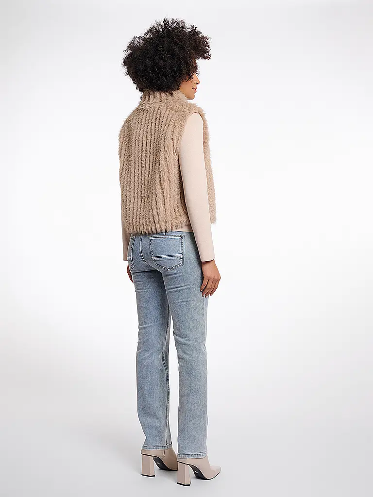 RINO&PELLE | Gilet in Felloptik DAVA | Beige
