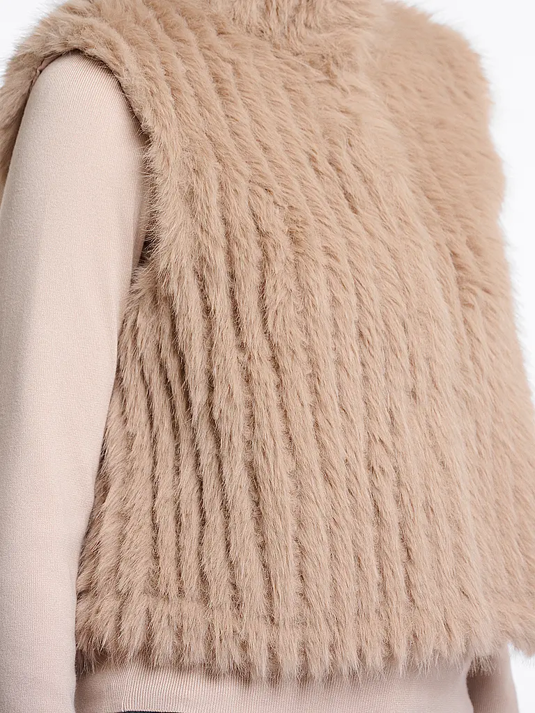 RINO&PELLE | Gilet in Felloptik DAVA | Beige