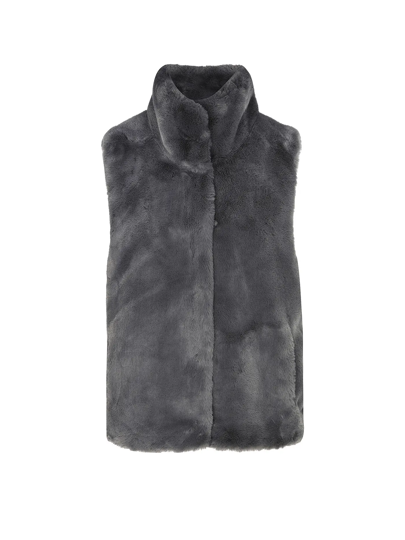 RINO&PELLE | Gilet in Felloptik LISON | grau