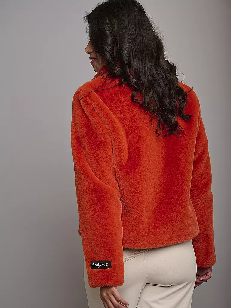 RINO&PELLE | Jacke in Felloptik VIE | orange