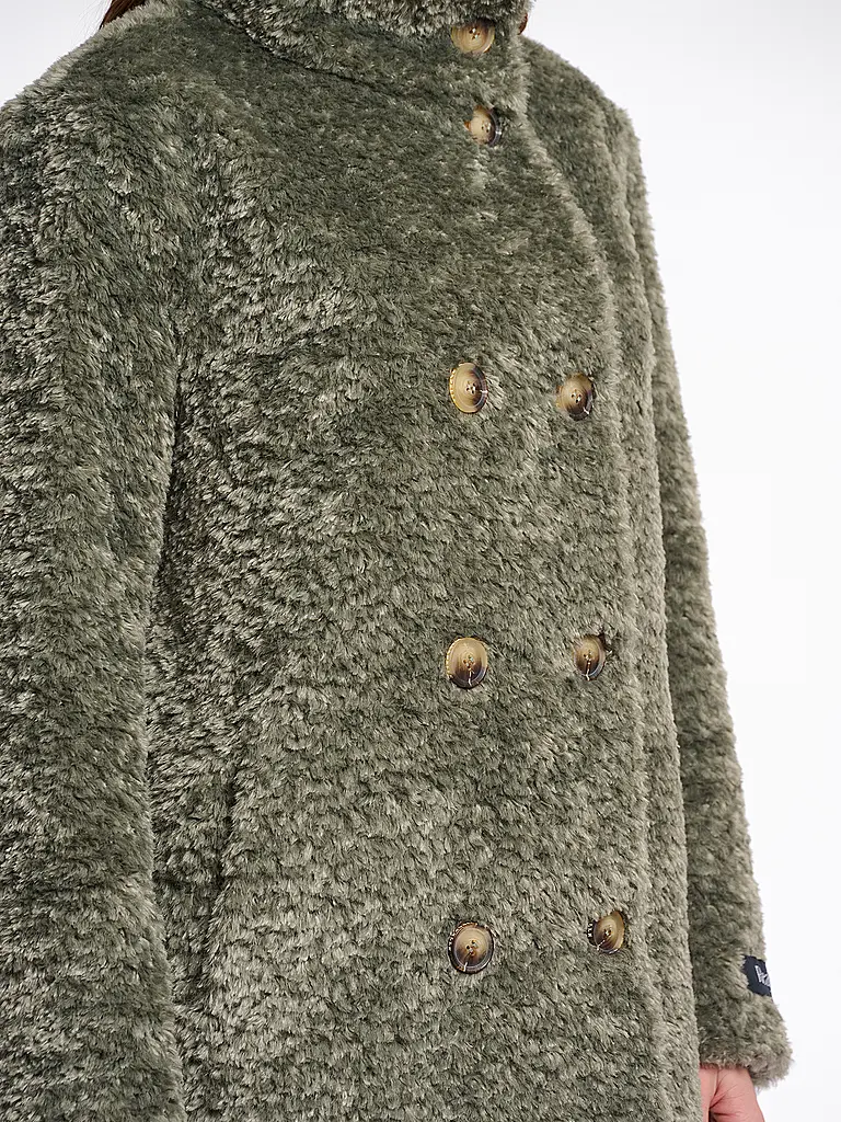 RINO&PELLE | Mantel in Felloptik ENA | olive