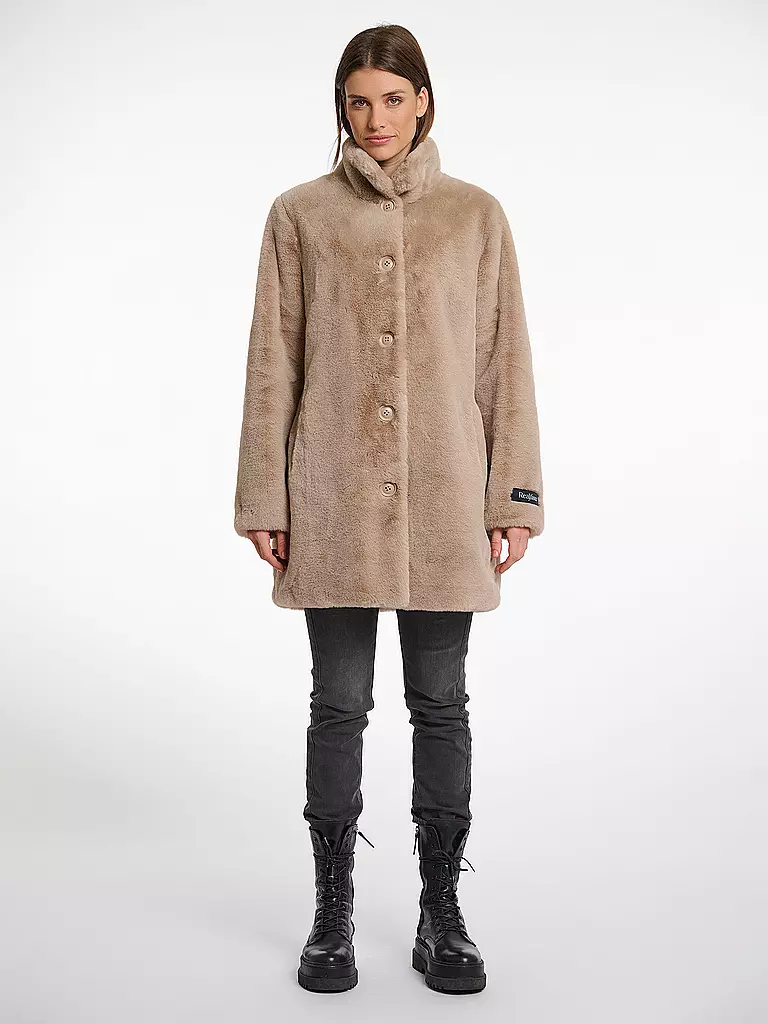 RINO&PELLE | Mantel in Felloptik NONNA | camel