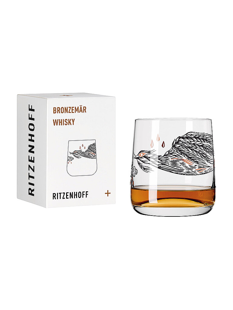 RITZENHOFF Bronzemär Whiskyglas Olaf Hajek 2017 schwarz