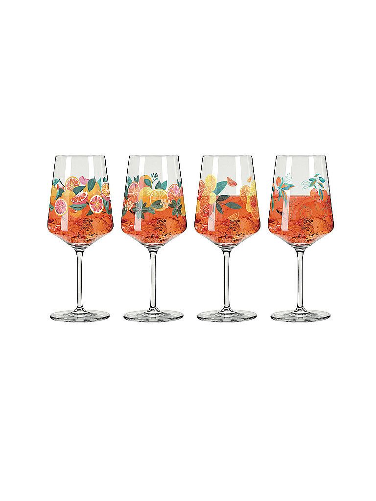 RITZENHOFF Aperitifglas 4er Set SOMMERRAUSCH APERIZZO F25 Orange orange – RITZENHOFF