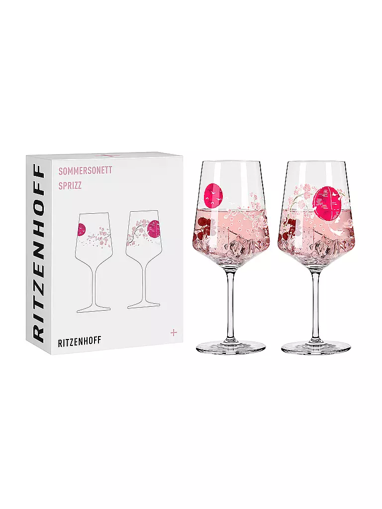 RITZENHOFF | Aperitifglas 2er Set SOMMERSONETT SPRITZ #13 und #14 Melina Sparschu | rosa