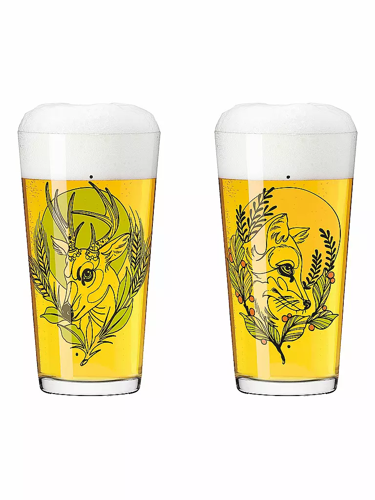 RITZENHOFF Becher-Set 2er, 400 Ml – Serie Farbknall, Wald-Motiv, Made In Germany, Spülmaschinenfest