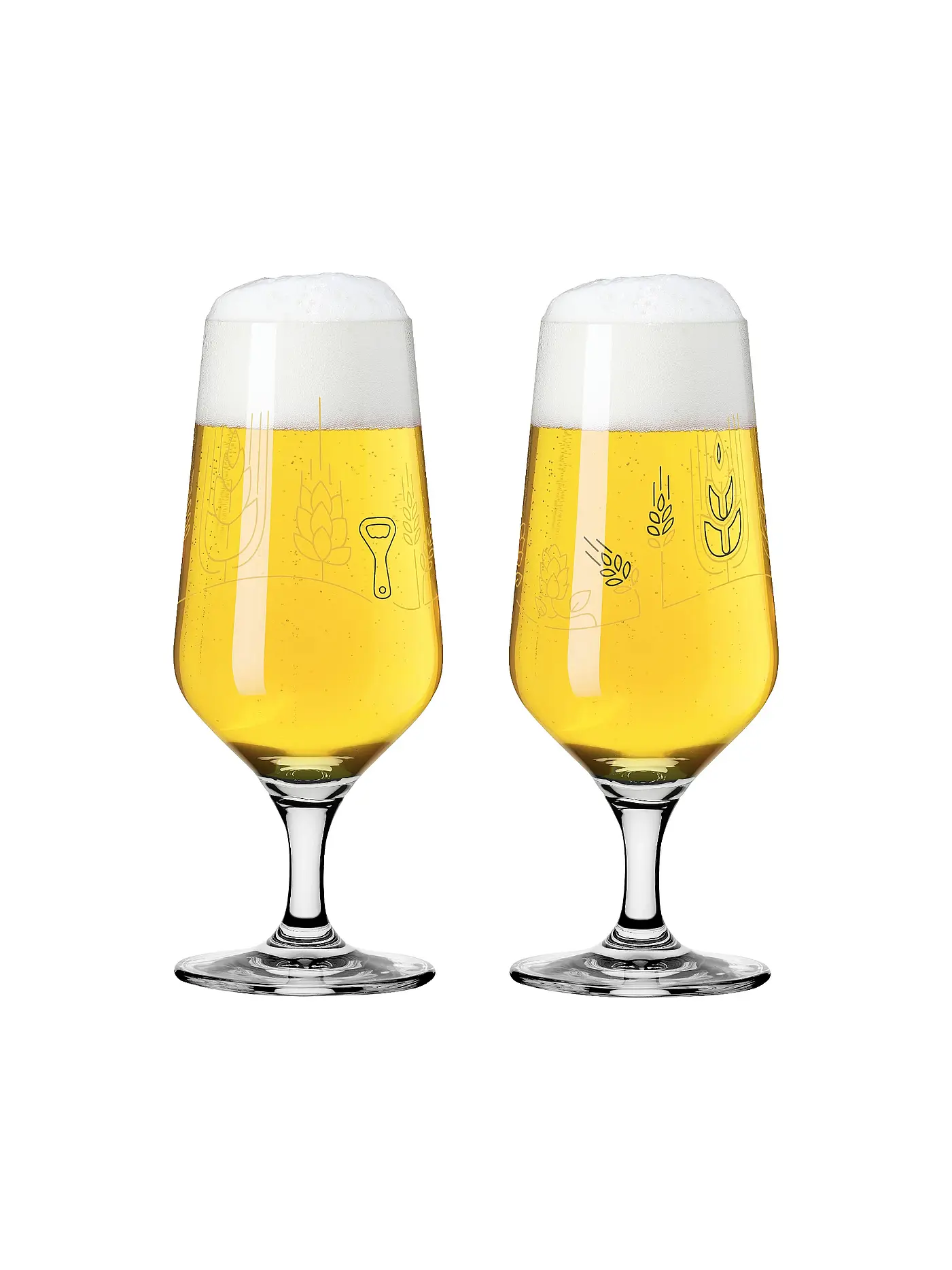RITZENHOFF | Bierglas 2-er Set BRAUCHZEIT PILS #11 und #12 Sonja Eikler 2024 | bunt