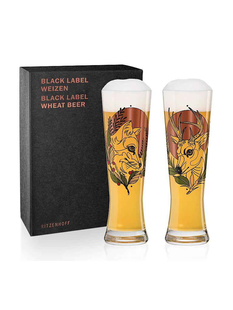 RITZENHOFF | Black Label Weizenbierglas-Set von Tobias Tietchen (Stag & Fox) | schwarz