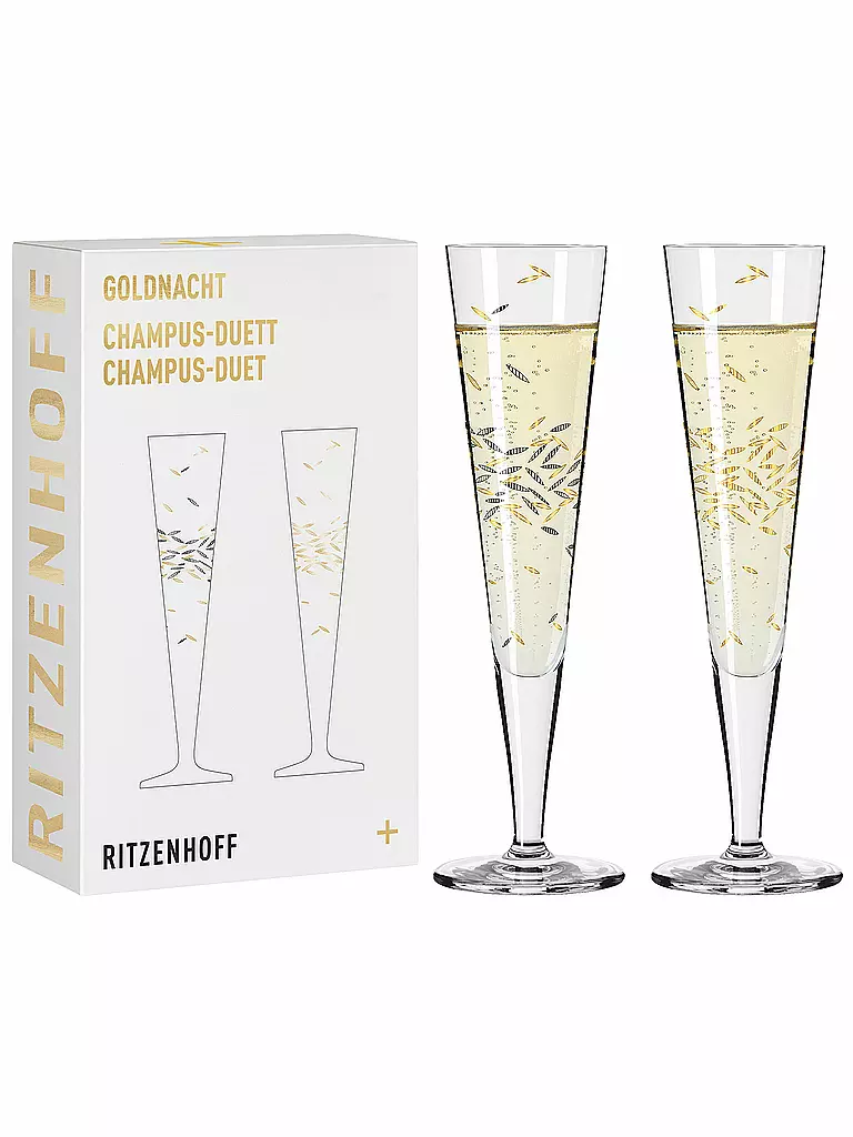 Flûtes à Champagne Ritzenhoff Or 24 Cm - 2 Pièces Luxe Made In Germany