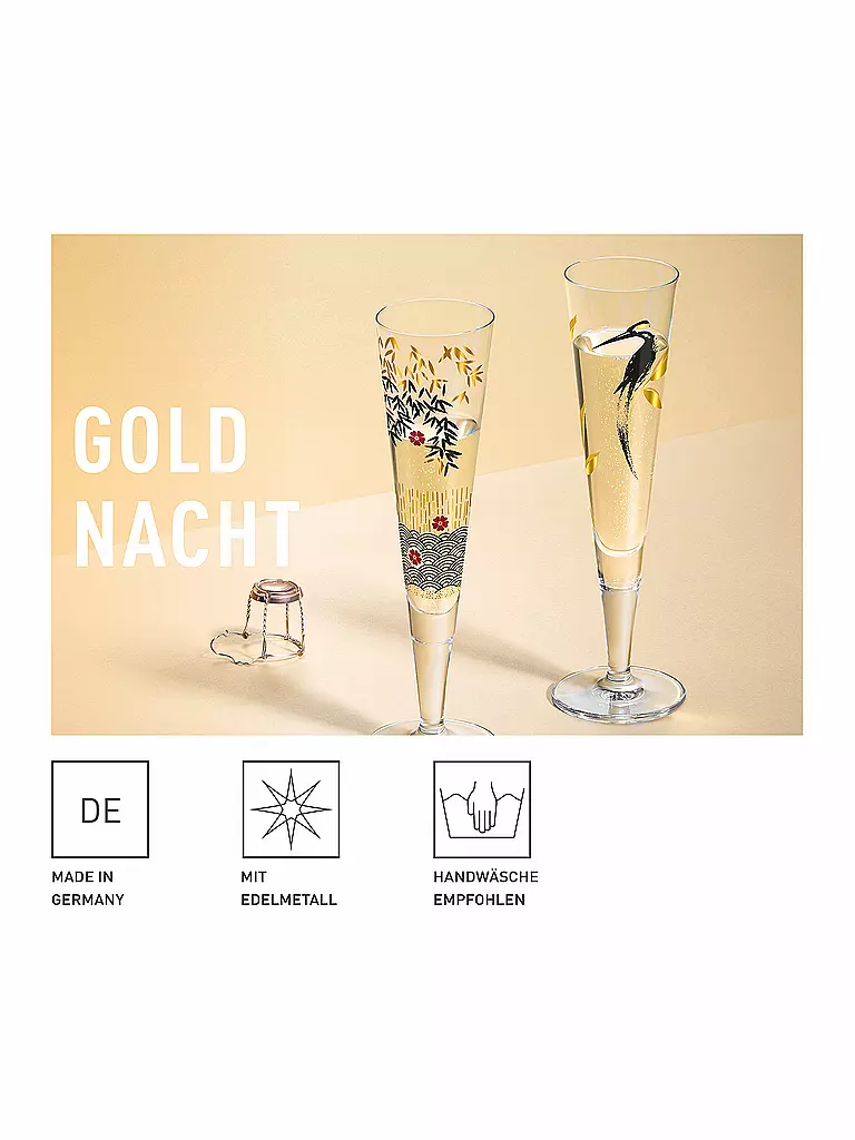 RITZENHOFF | Champagnerglas Goldnacht 2022 #23 Kathrin Stockebrand | gold