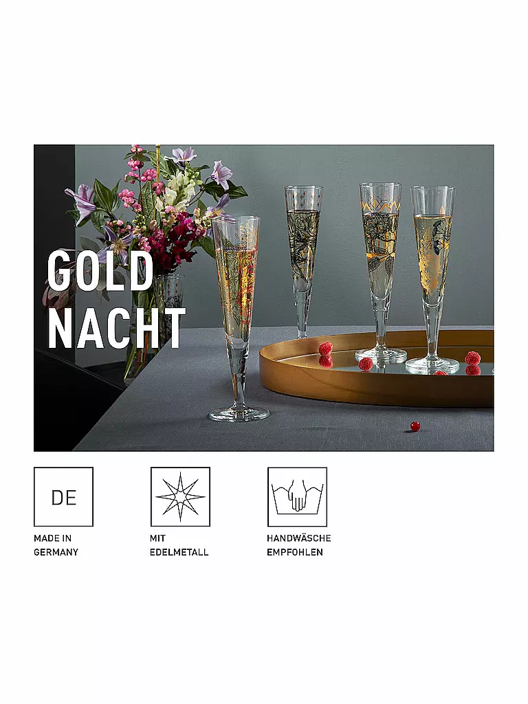 RITZENHOFF | Champagnerglas Goldnacht Champus #31 Maggie Enterrios 2023 | gold