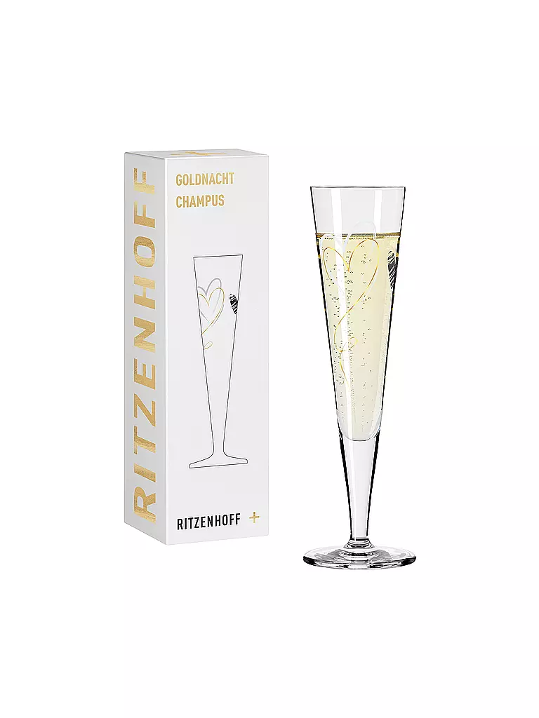 RITZENHOFF | Champagnerglas Goldnacht Champus #35 Christine Kordes 2023 | gold