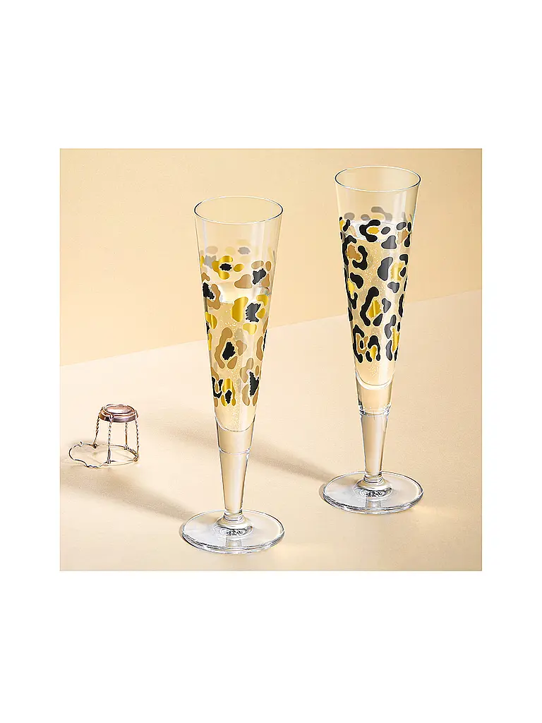 RITZENHOFF | Champagnerglas Goldnacht Champus 2er Set Duett Leo Gold | gold
