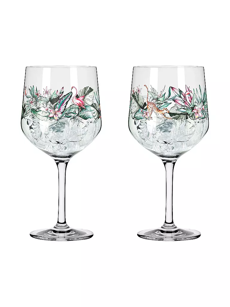 RITZENHOFF | Gin Glas 2-er Set SCHATTENFAUNA #5 #6  | bunt