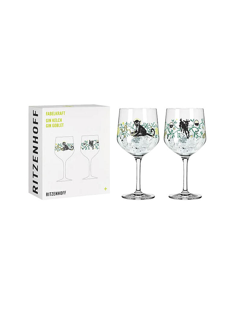 RITZENHOFF | Gin Tonic Glas 2er Set Fabelkraft | bunt