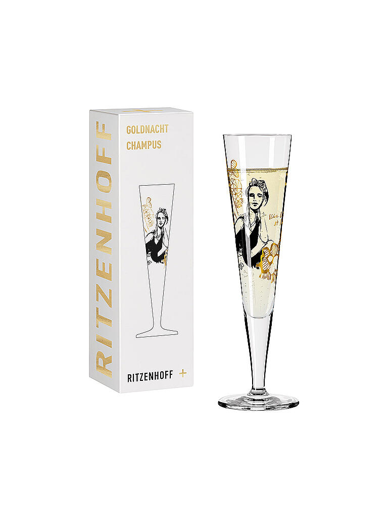 RITZENHOFF | Goldnacht Champus Champagnerglas #12 Peter Pichler 2020  | gold