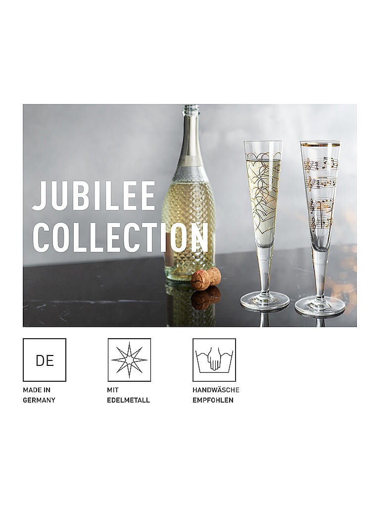 RITZENHOFF | Jubilee Collection Champus Gläser Set 2er #1 | gold