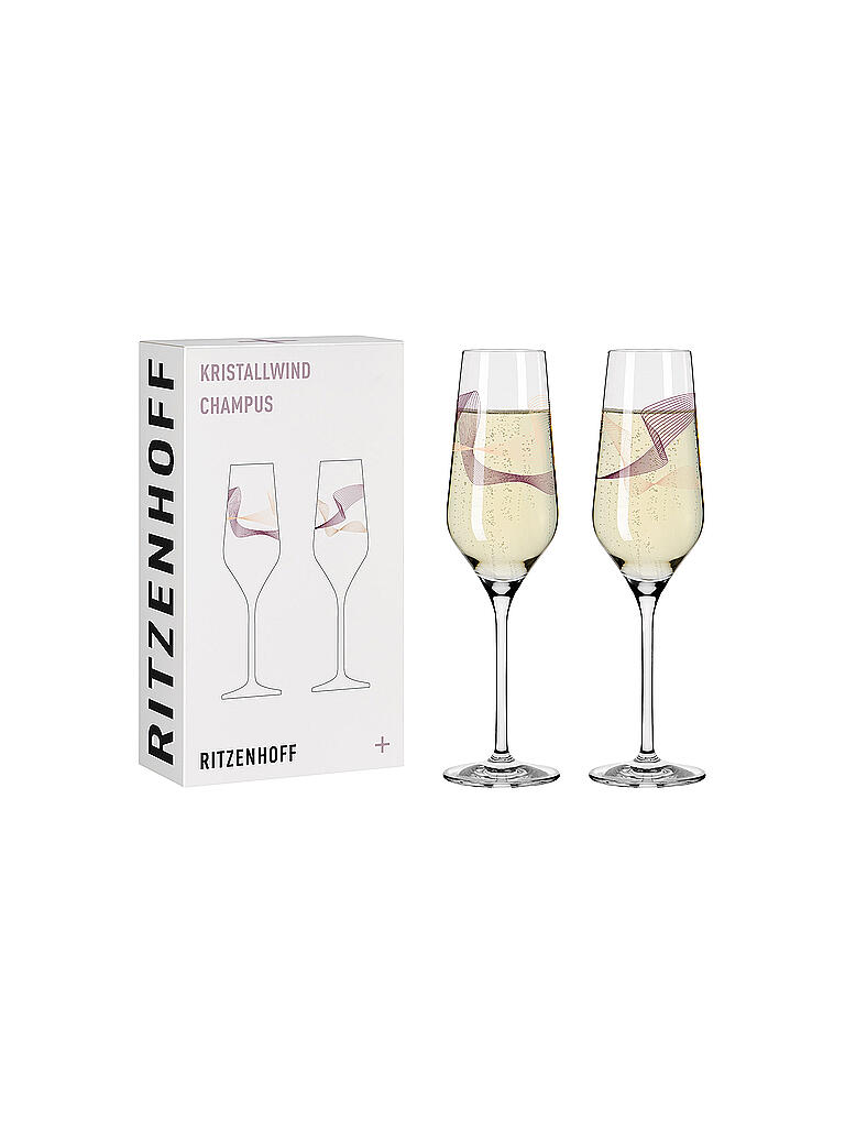 RITZENHOFF | Kristallwind Champagnerglas 2er Set Romi Bohnenberg 2021 | rosa