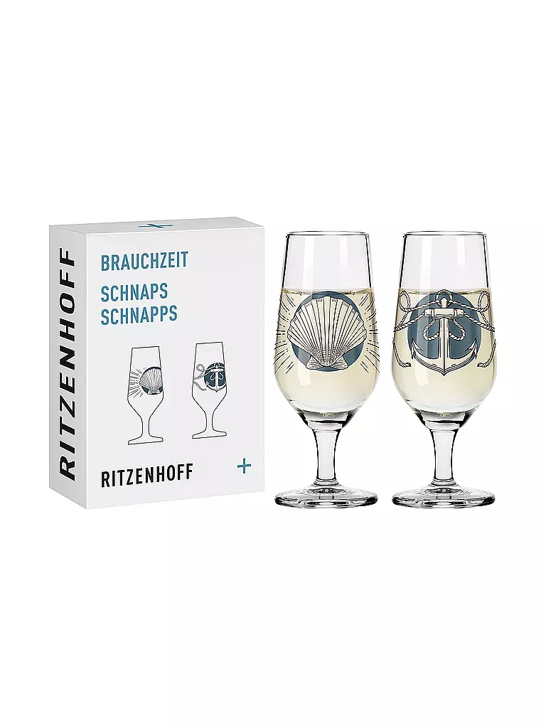 RITZENHOFF | Schnapsglas 2-er Set BRAUCHZEIT #1 und #2 Philip Harris 2023 | bunt